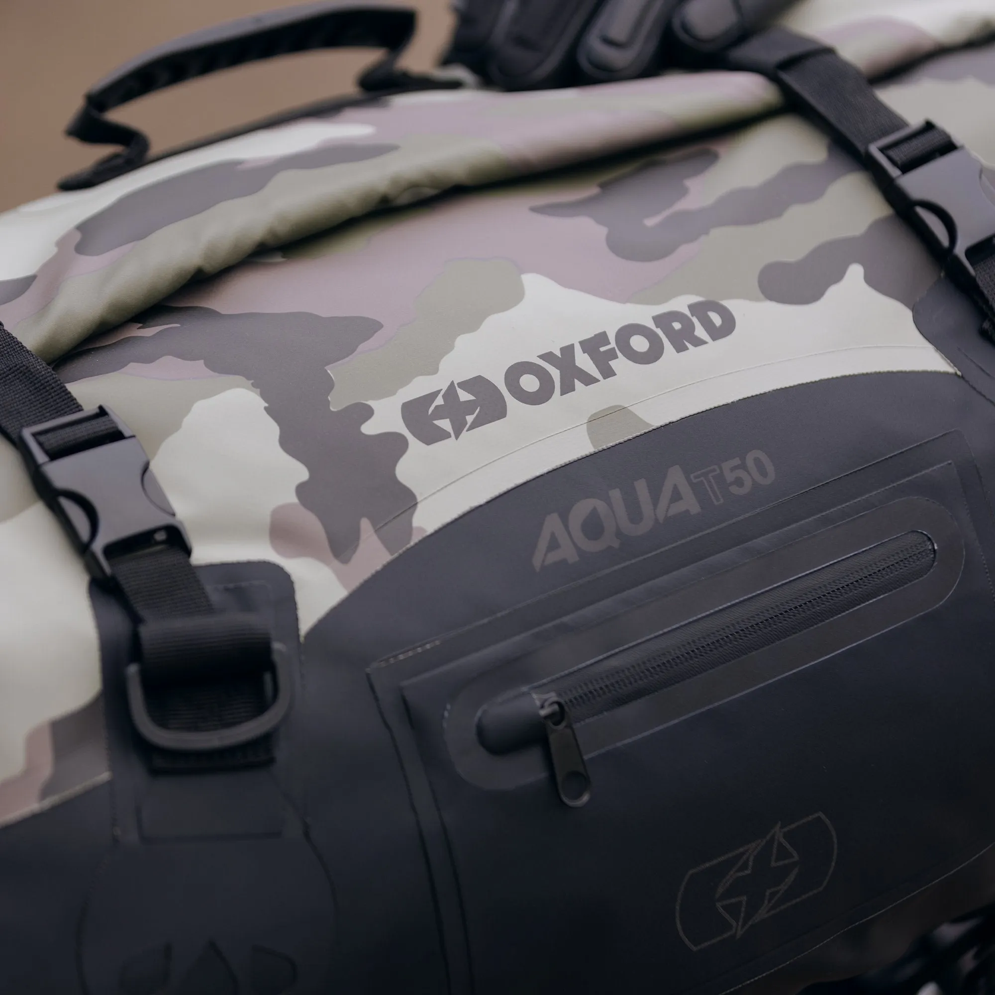 Oxford Aqua T-50 Roll Bag- Camouflage/Black