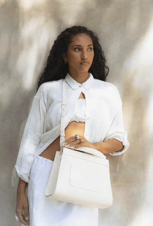 Panthera MIRUM® Vegan Leather Tote | White