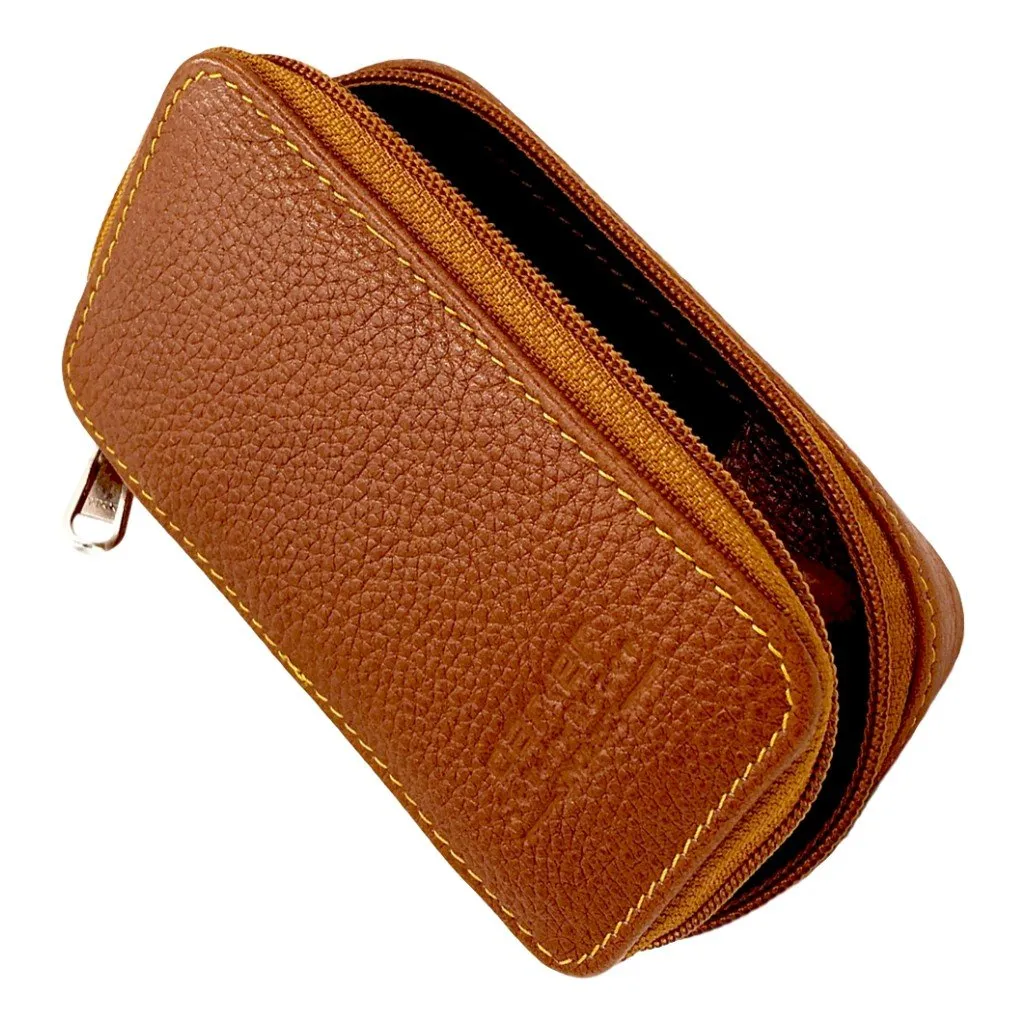 Parker Leather Saddle Zip Case