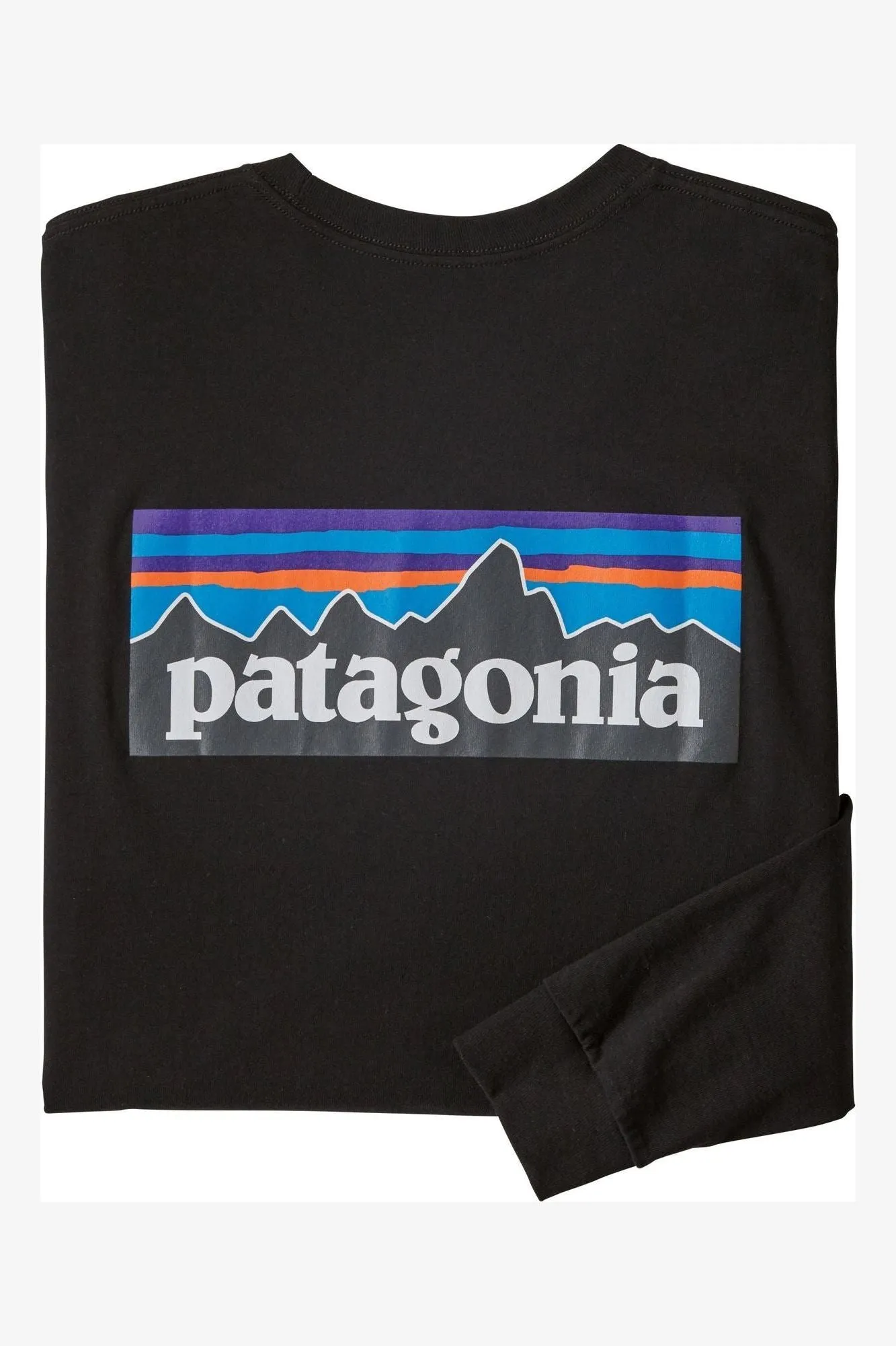PATAGONIA P-6 LOGO LONG SLEEVE RESPONSIBILI TEE - BLACK