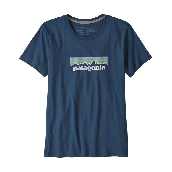 Patagonia Womens Pastel P-6 Logo Organic Crew Tee Shirt