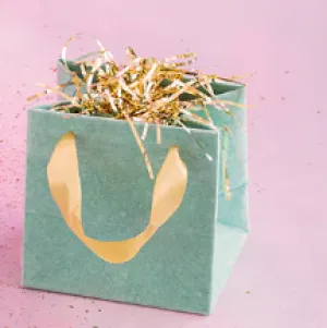 Patisserie Flocked Bag - 6" x 6" x 5"
