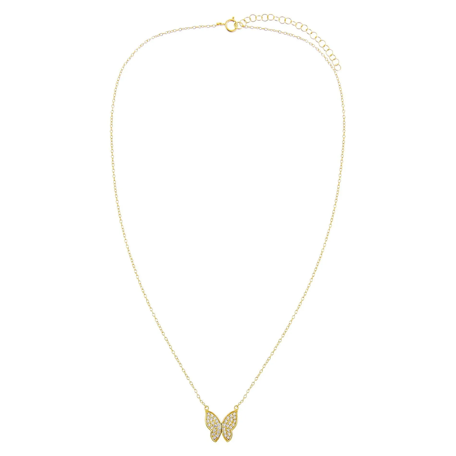 Pavé Butterfly Necklace