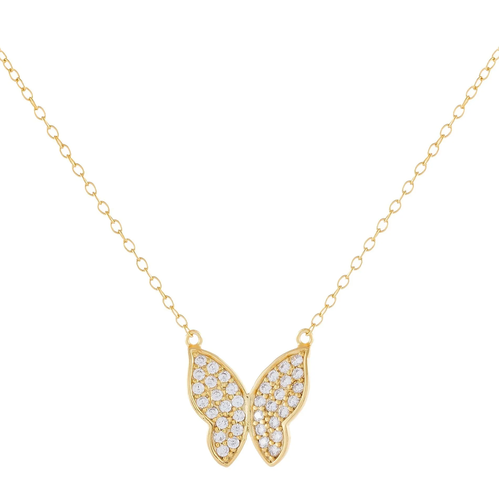 Pavé Butterfly Necklace