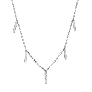 PAVE BAR SHAKER NECKLACE
