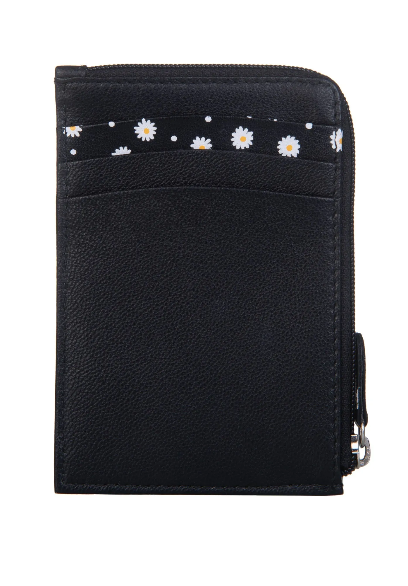 Peony Card & Coin Holder Black - Mala Leather