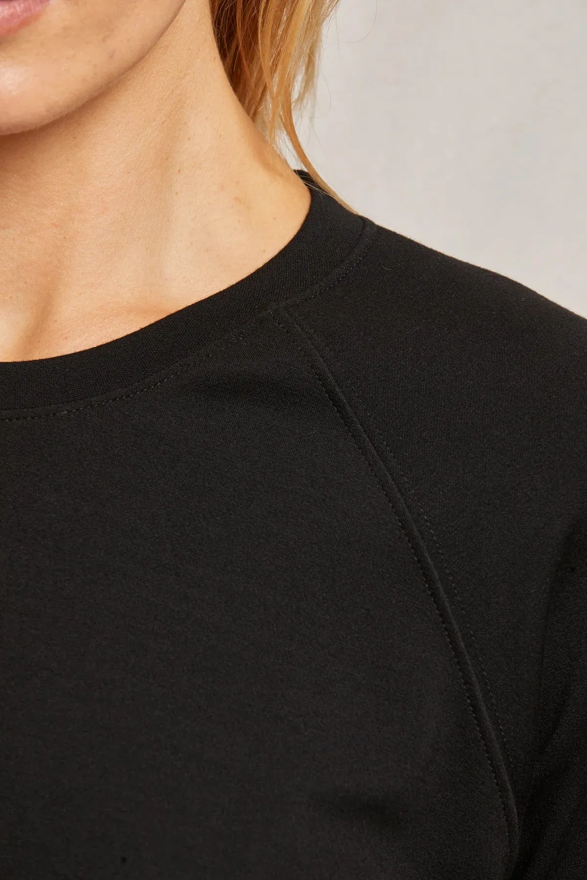 Perfect White Tee Blair Travel Fitted Raglan Sweatshirt True Black