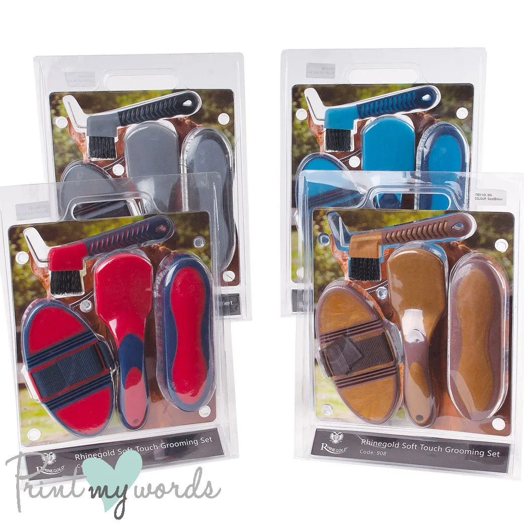 Personalised Soft Touch Grooming Kit with Plodders Tote Bag