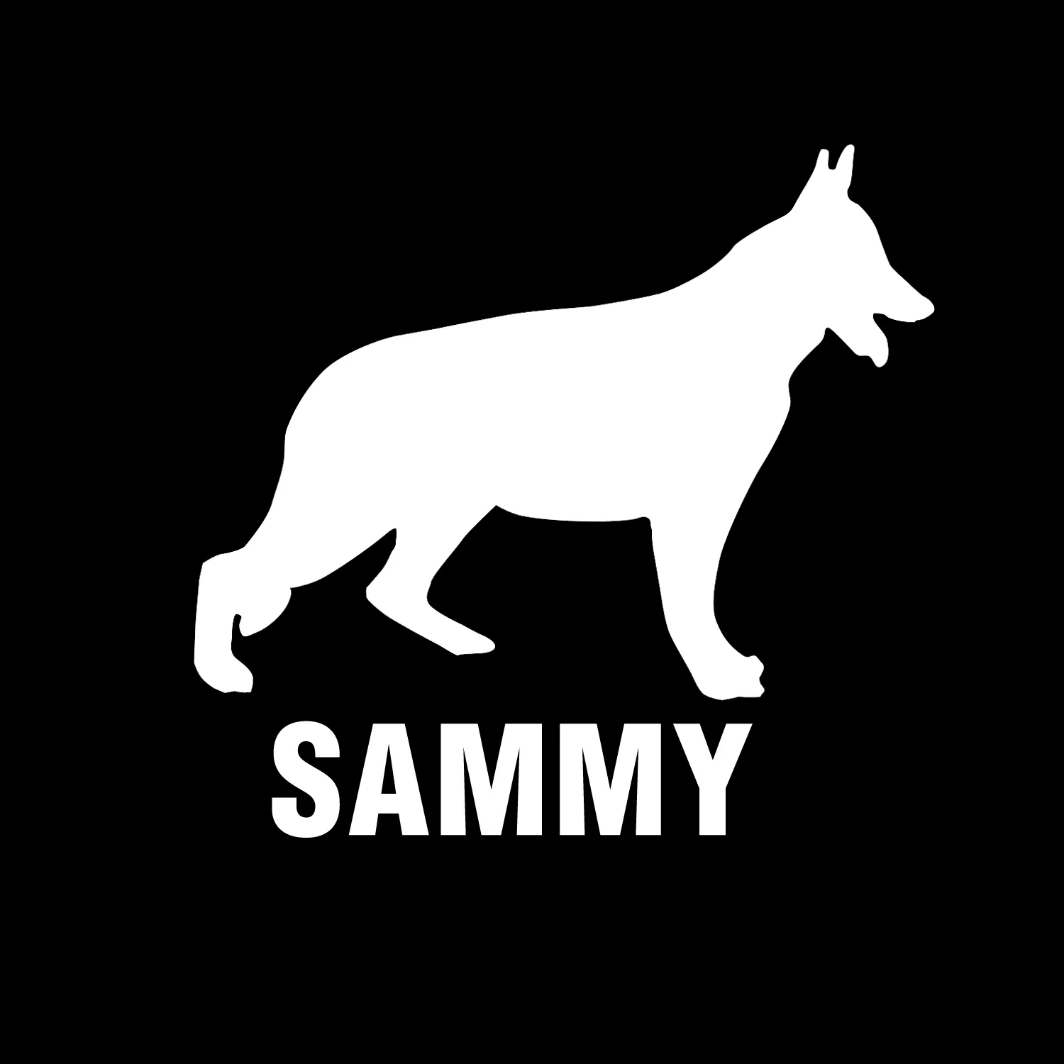 Personalized german shepherd decal/sticker