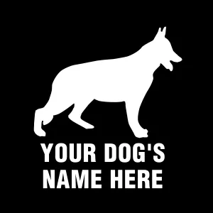 Personalized german shepherd decal/sticker