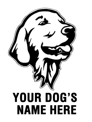 Personalized golden retriever decal/sticker