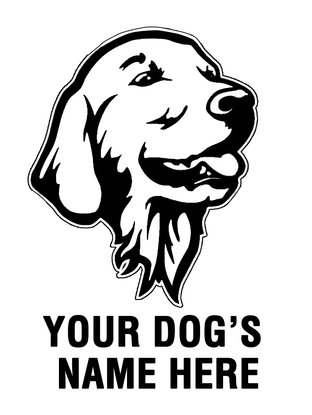 Personalized golden retriever decal/sticker