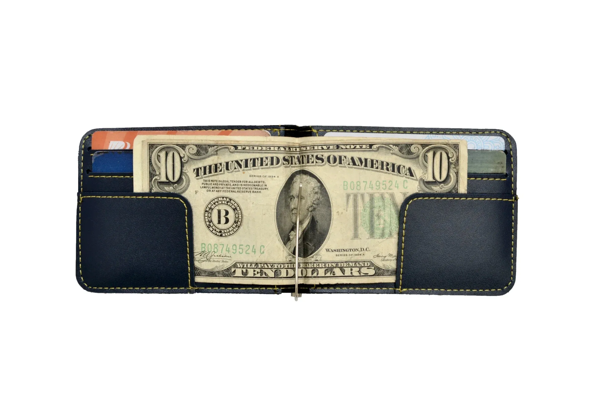 Personalized Perfect Unisex Money Clip and Classy Water Bottle - Blue