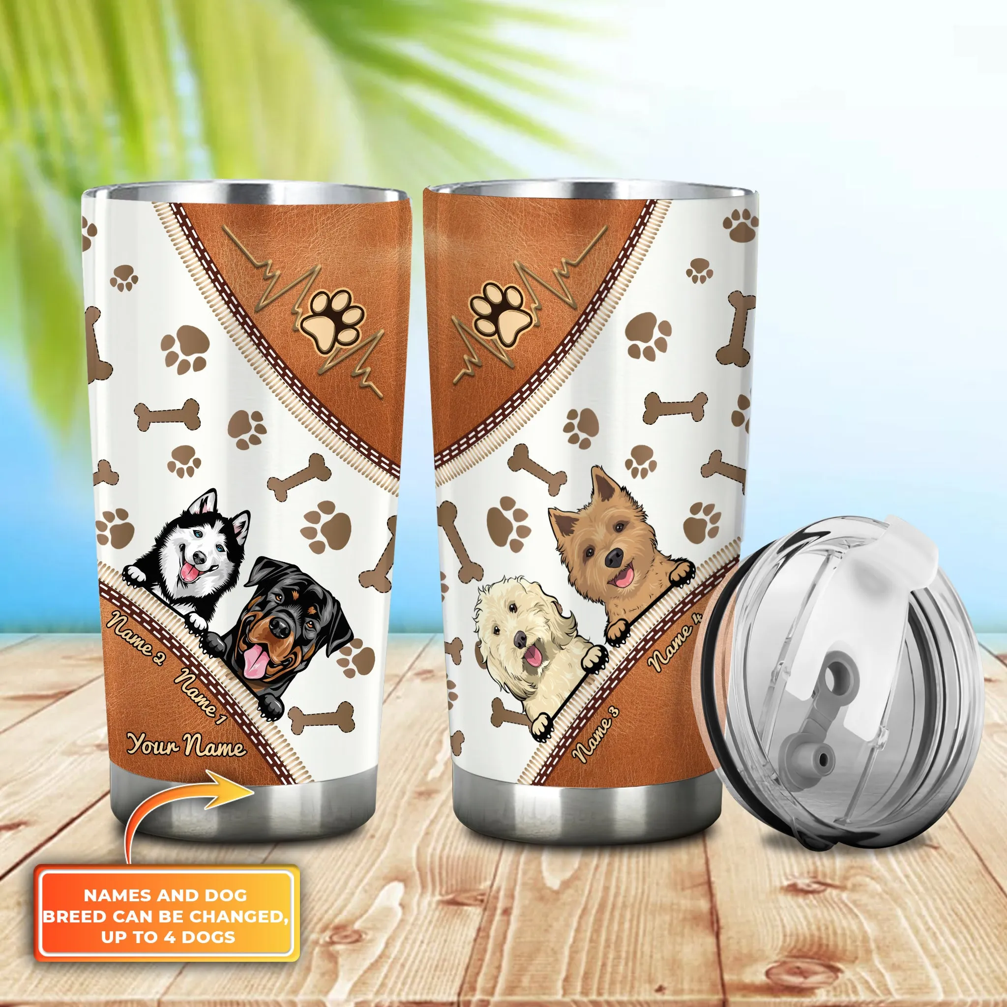 Personalized Tumbler- Dog Lovers-HTV