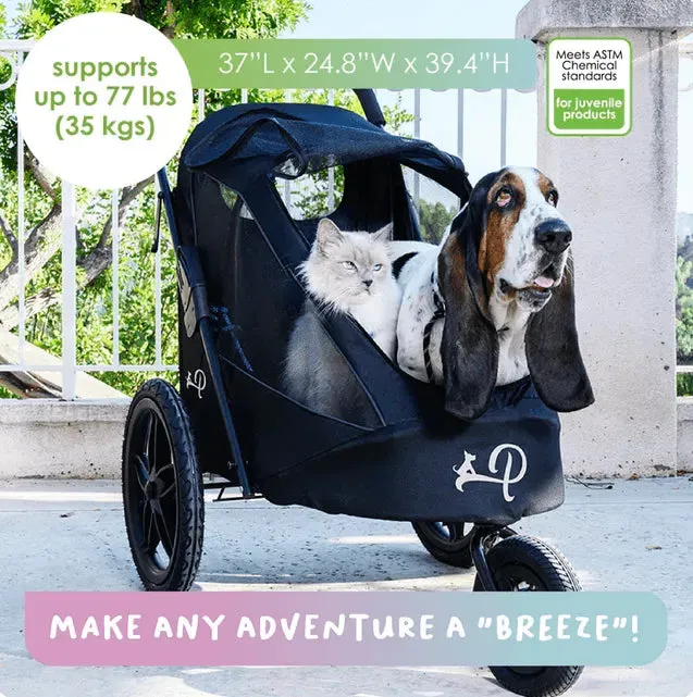 Petique Breeze Pet Jogger Stroller incl. Free Rain Cover & Bike Adapter