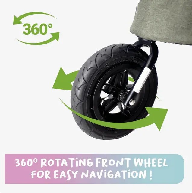 Petique Breeze Pet Jogger Stroller incl. Free Rain Cover & Bike Adapter