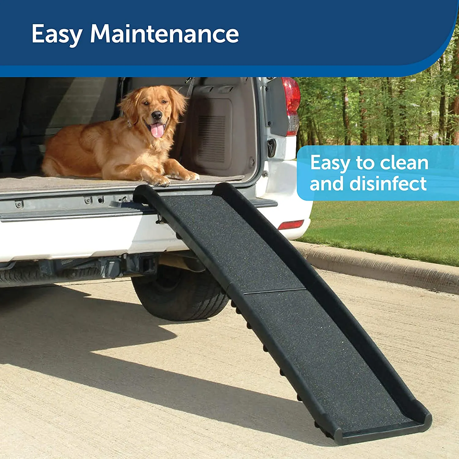 PetSafe UltraLite Bi-Fold Pet Ramp, 62 in, Portable Lightweight Dog and Cat Ramp, Great for Cars, Trucks and SUVs! 150 Lb weight capacity! Retails $130 w/tax!