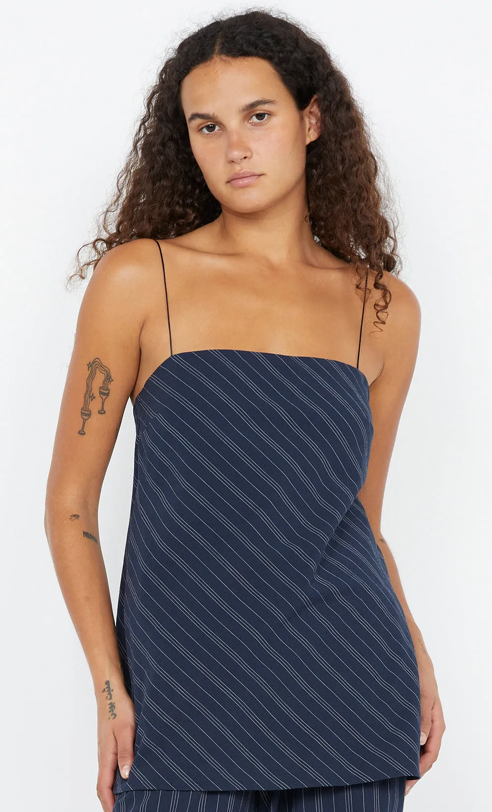 PEYSON TOP - INK/IVORY STRIPE