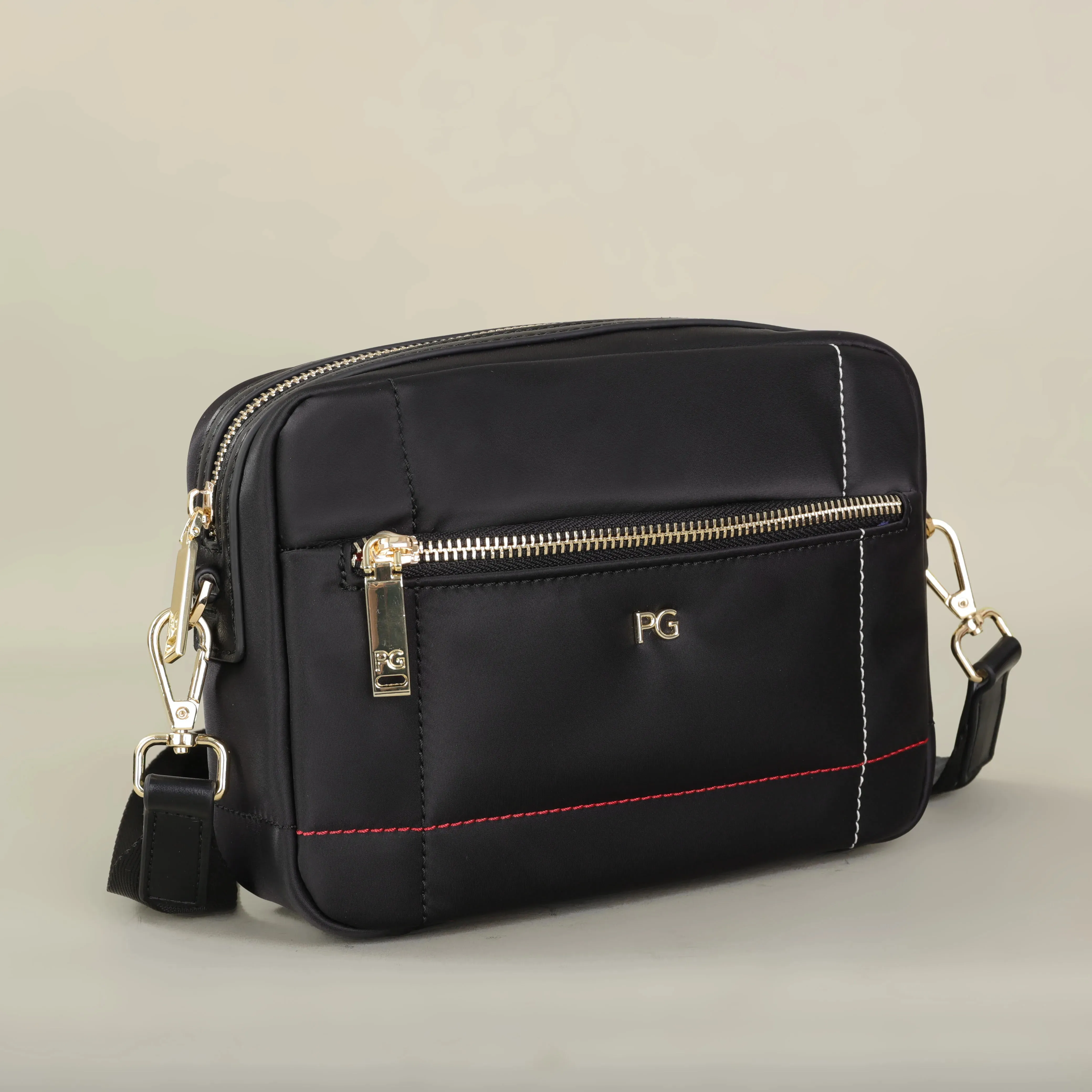 PG nylon fabric multi-functional waterproof folding new design fashion square crossbody bag