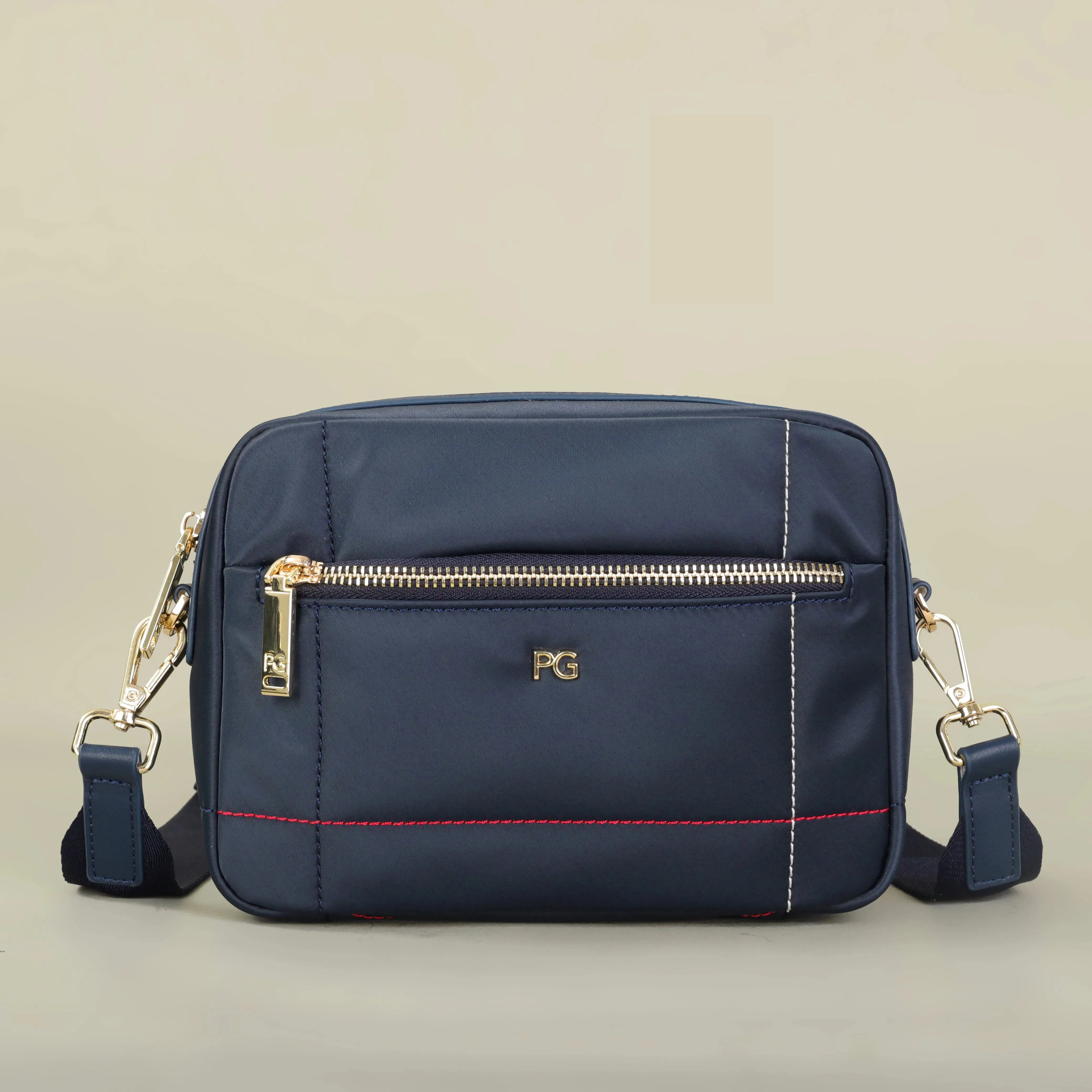 PG nylon fabric multi-functional waterproof folding new design fashion square crossbody bag