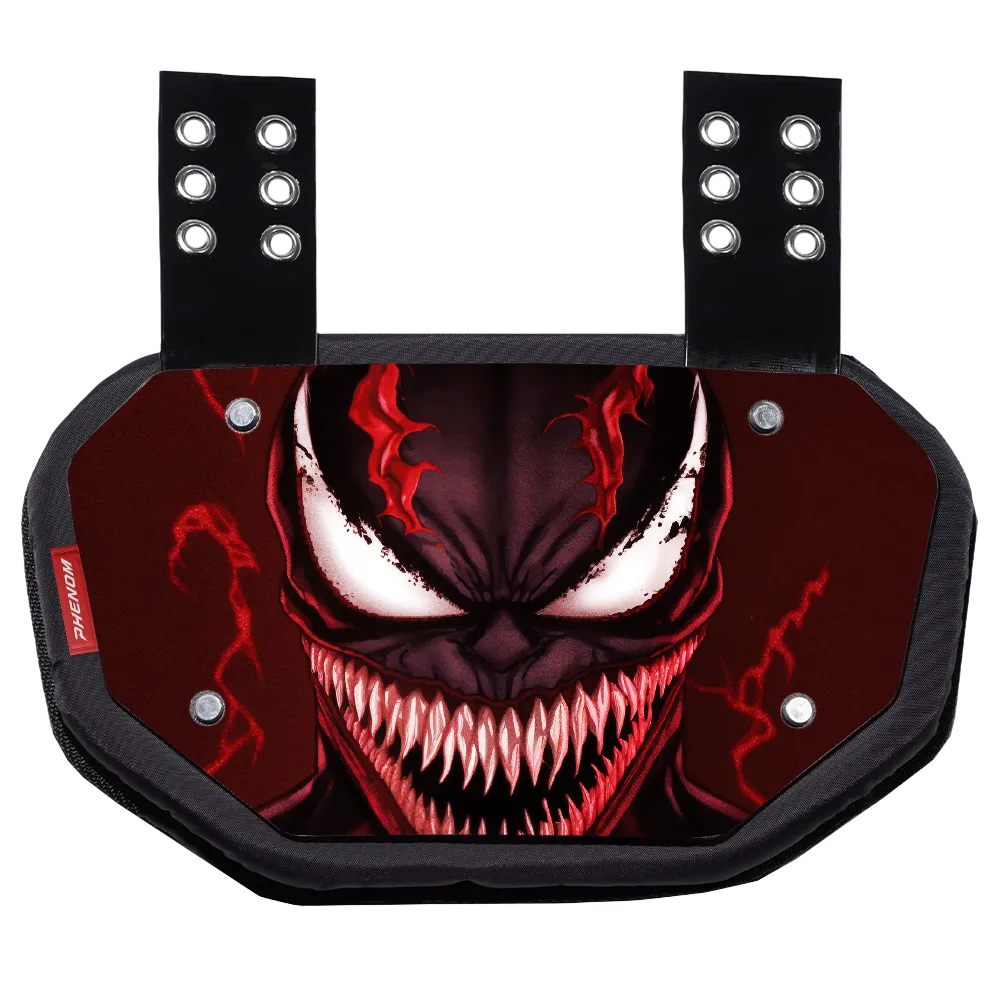 Phenom Elite Football Back Plate - Red Villain