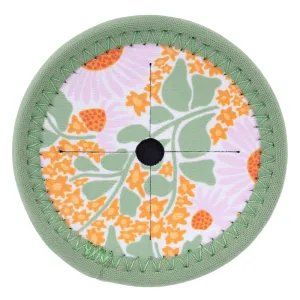 Picnic Retro Spring Big Floral Wine Glass Coaster