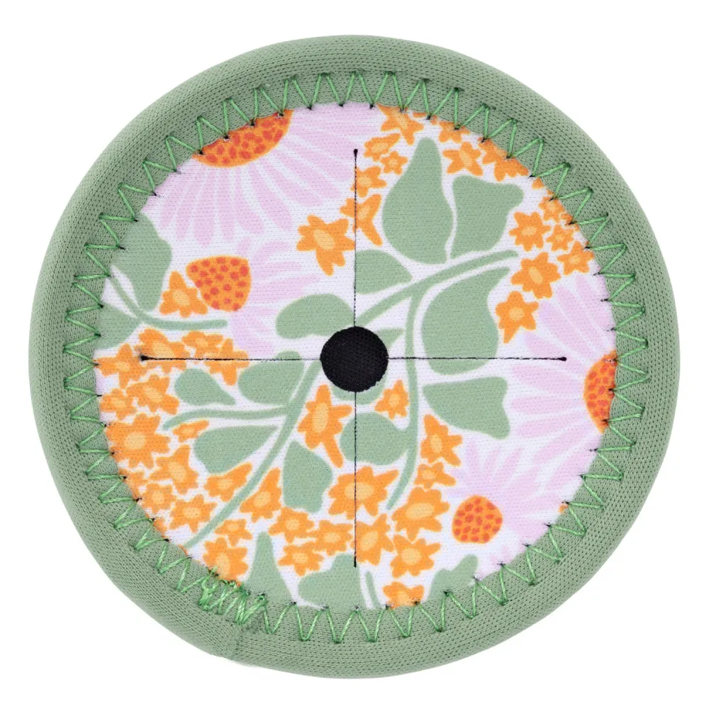 Picnic Retro Spring Big Floral Wine Glass Coaster