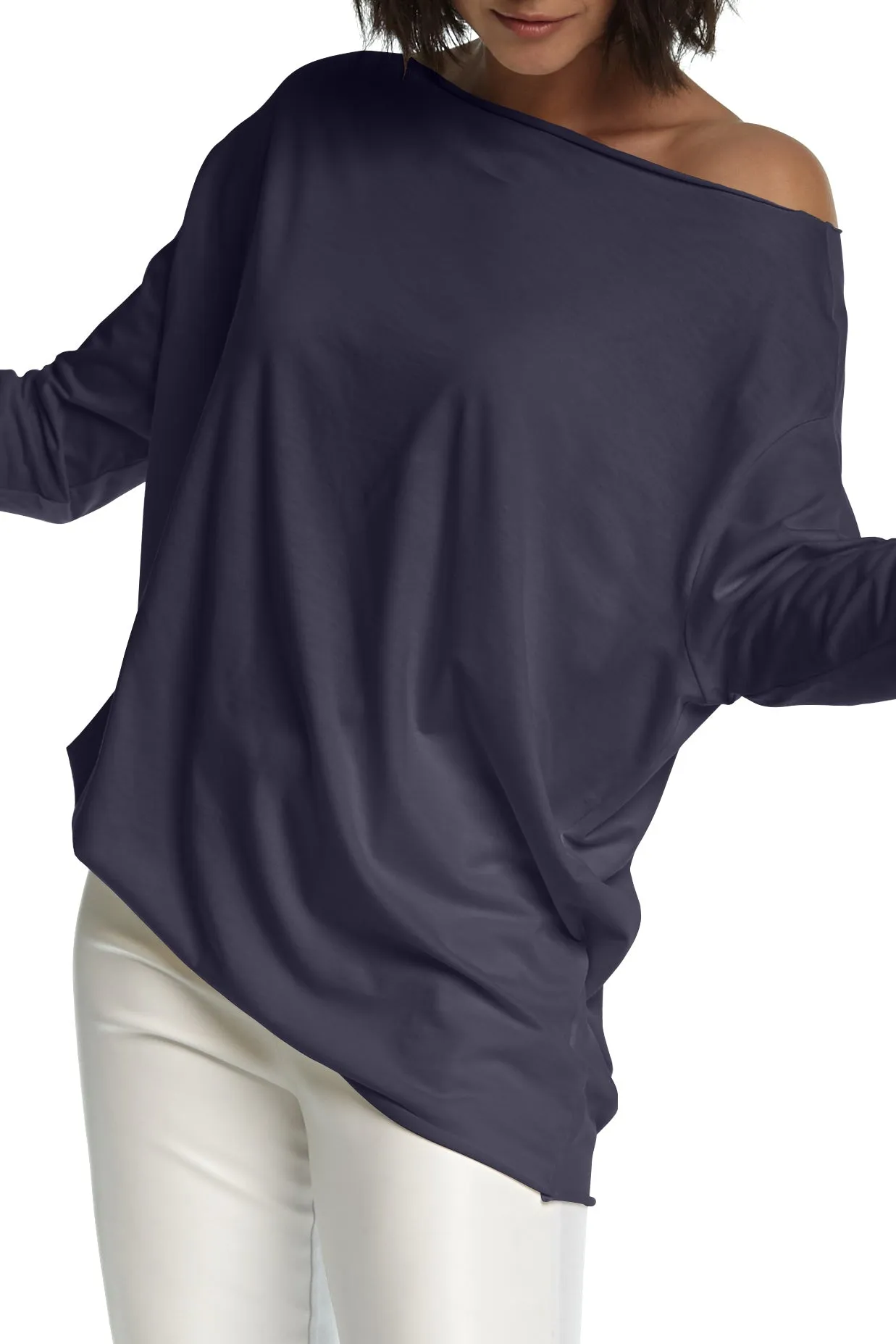 Pima Cotton Off The Shoulder Tee