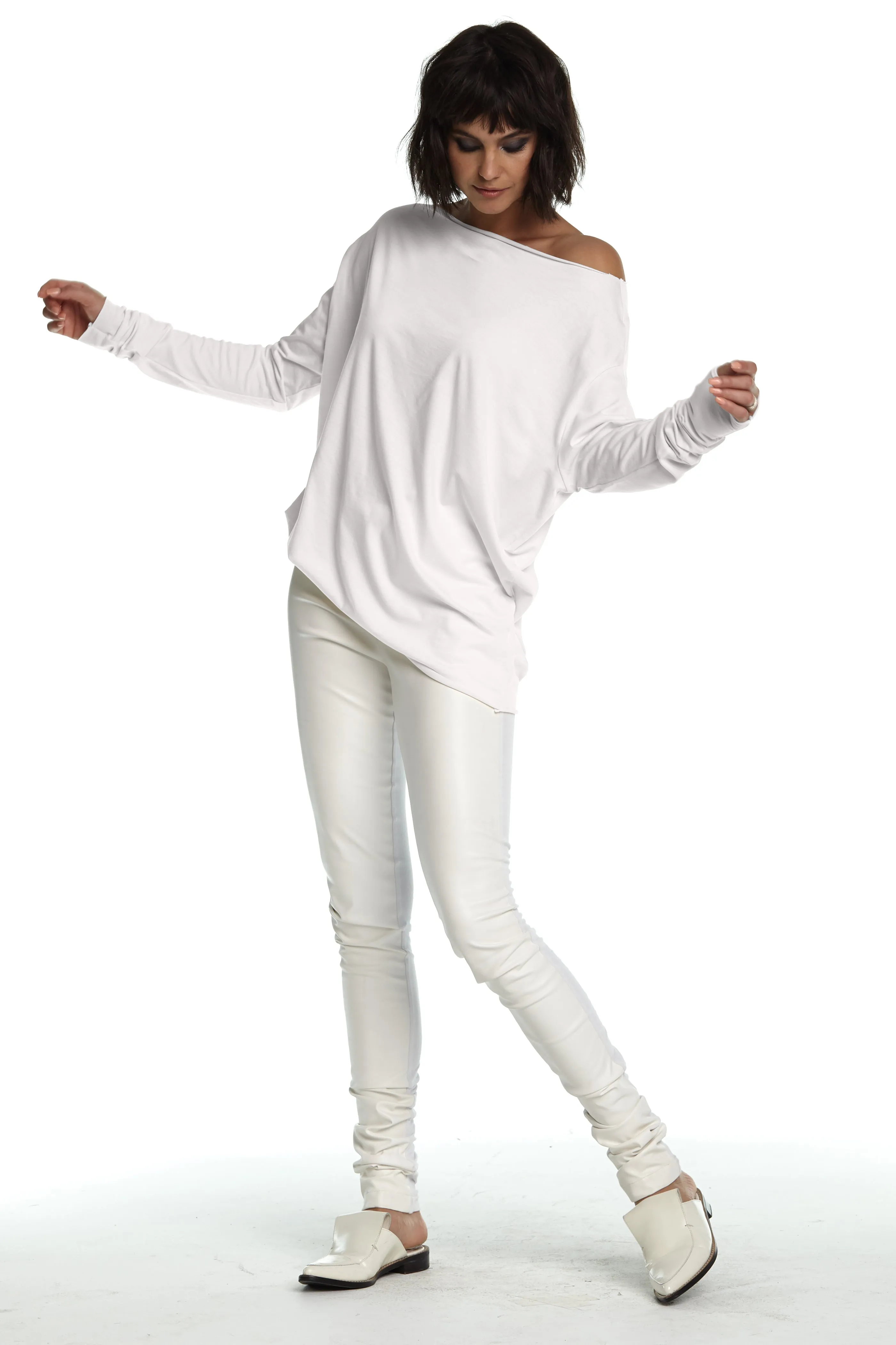 Pima Cotton Off The Shoulder Tee