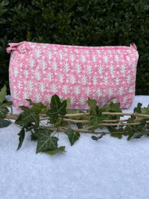 PINK ACORN MAKEUP BAG
