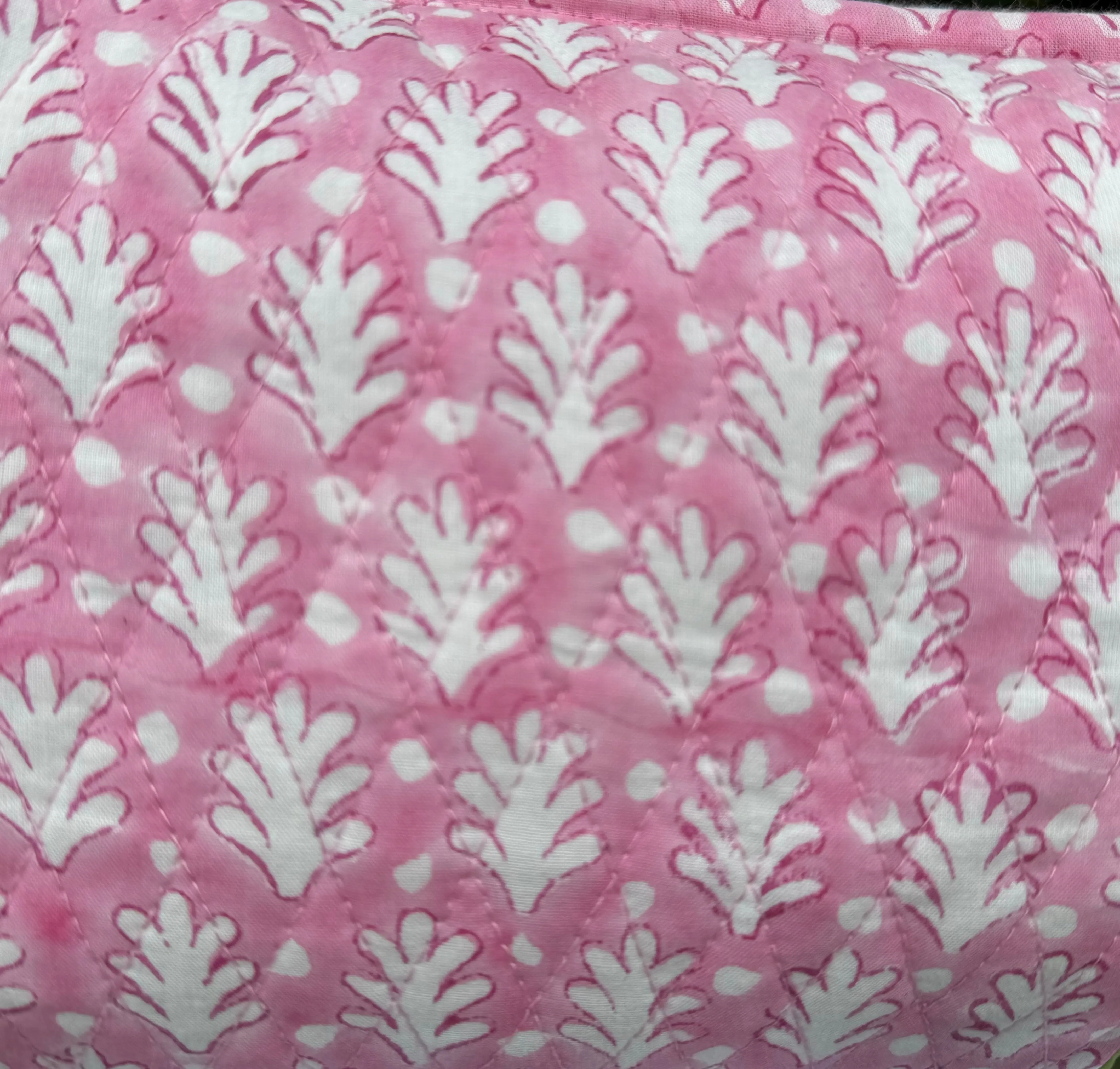 PINK ACORN MAKEUP BAG