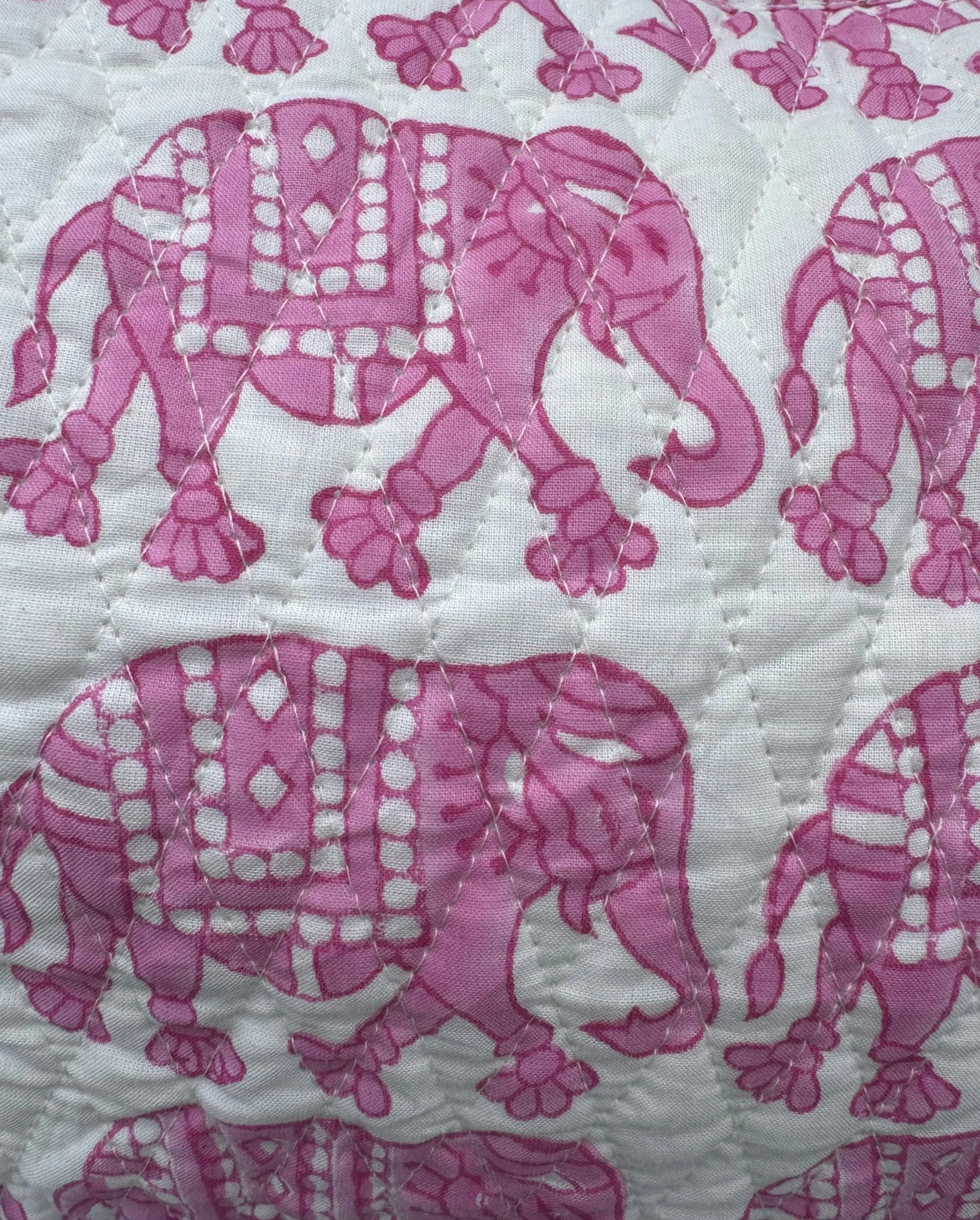 PINK ELEPHANT MAKEUP BAG