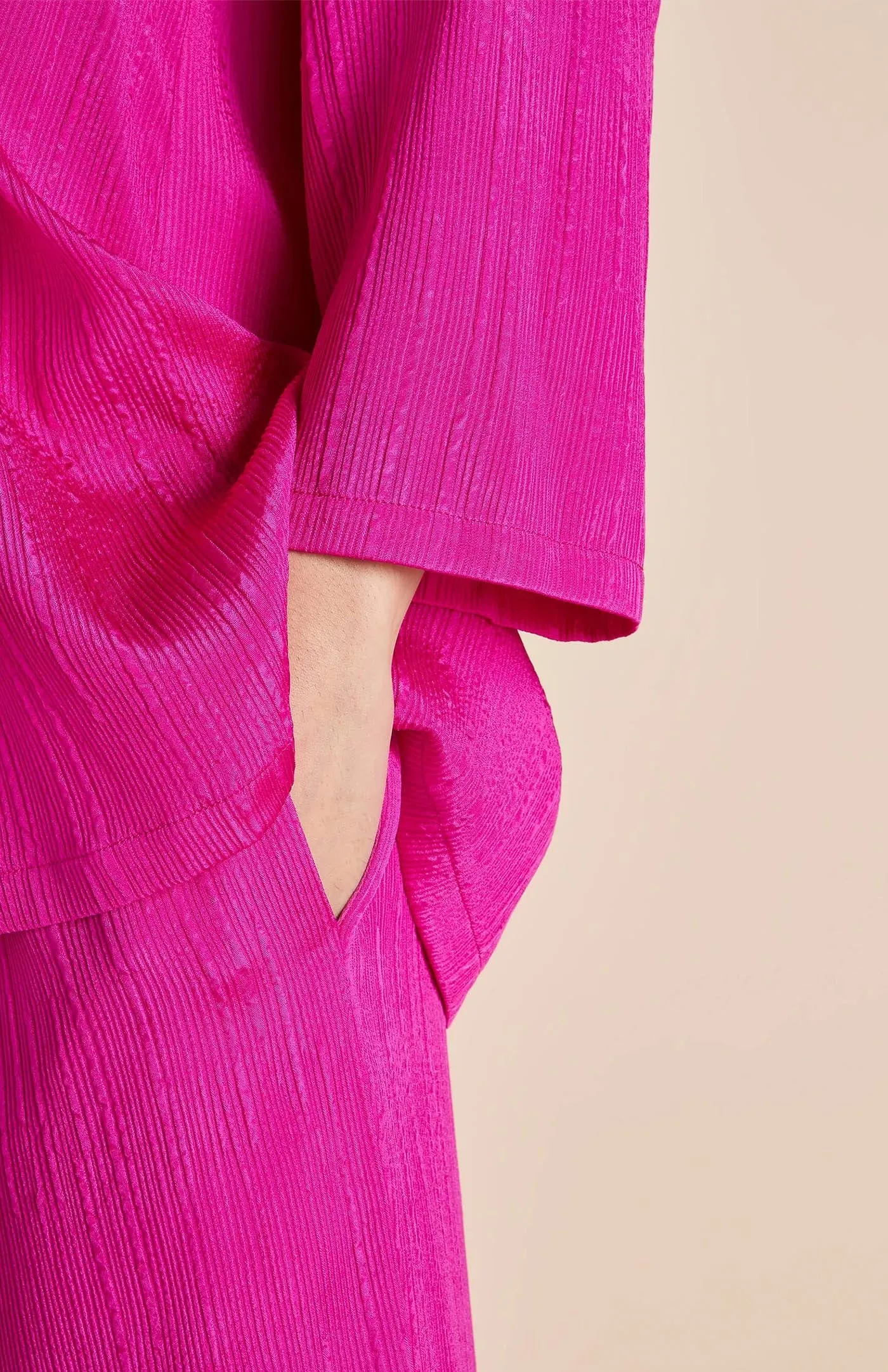 Pink Panther | Hot Pink Satin Loungewear Set