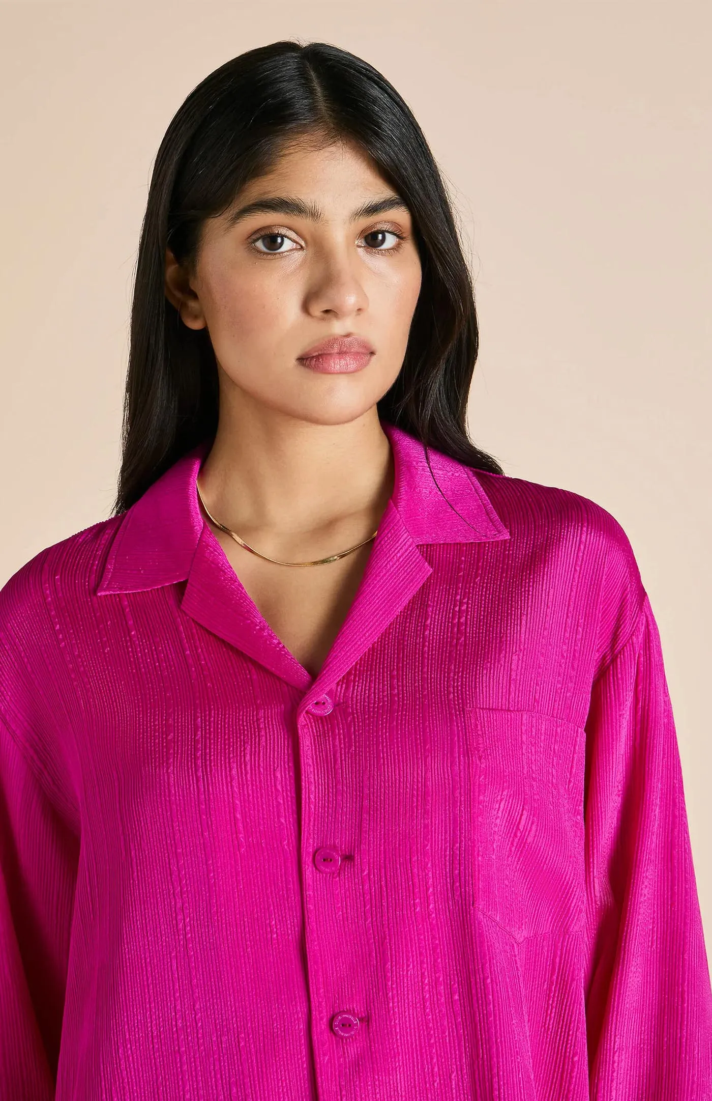 Pink Panther | Hot Pink Satin Loungewear Set