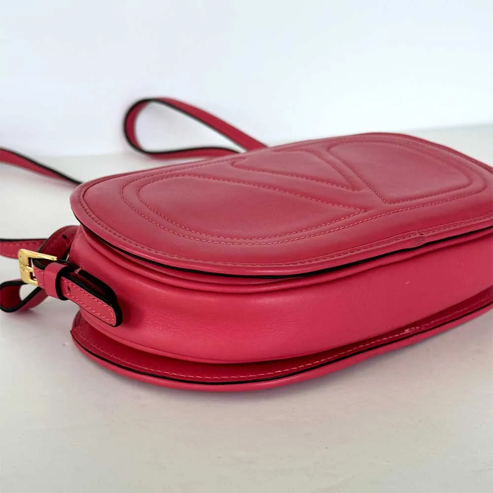 Pink V Logo Camera Bag