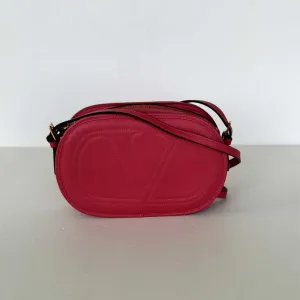 Pink V Logo Camera Bag