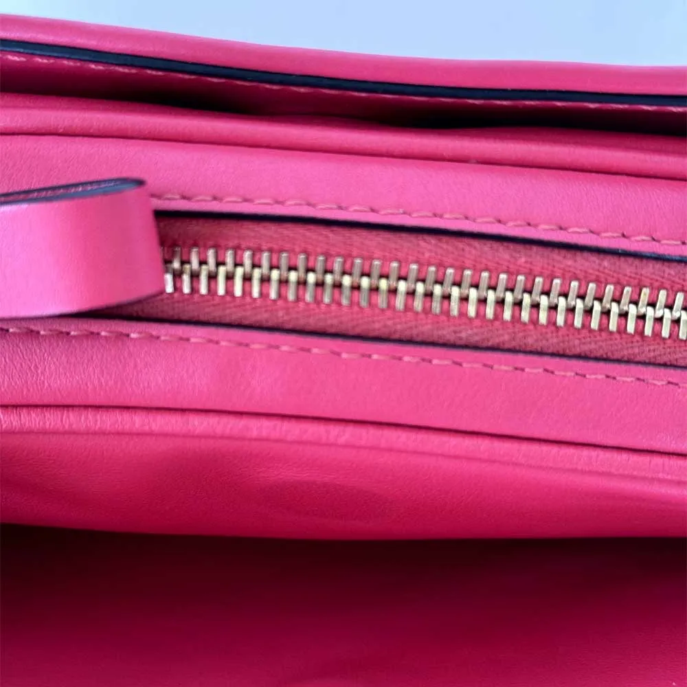 Pink V Logo Camera Bag
