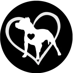 Pit Bull in heart sticker