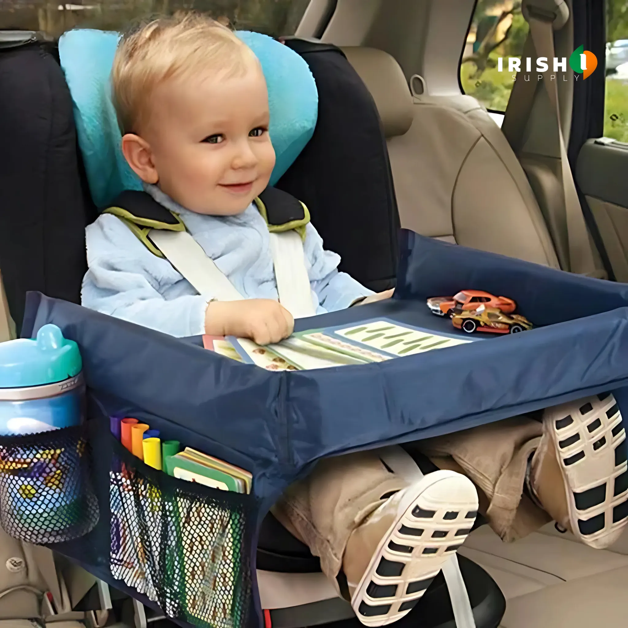 PLAYTRAY Waterproof Travel Tray for Car Rides