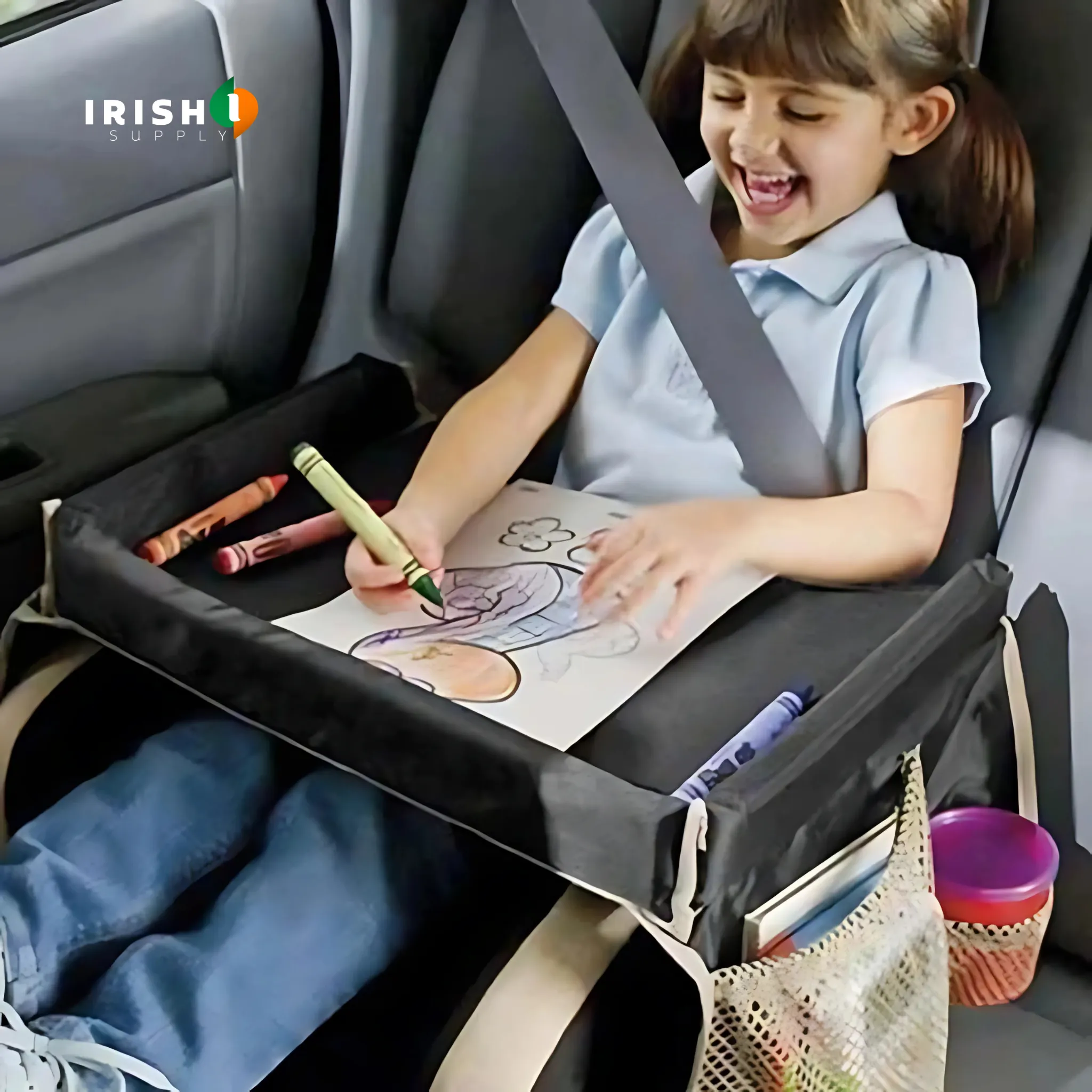 PLAYTRAY Waterproof Travel Tray for Car Rides