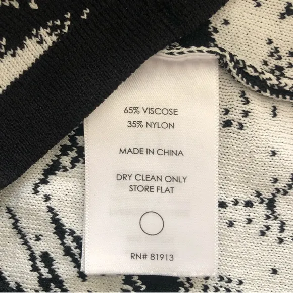 Plenty by TRACY REESE Felicity Jacquard Knit Dress in Ivory/Black XS
