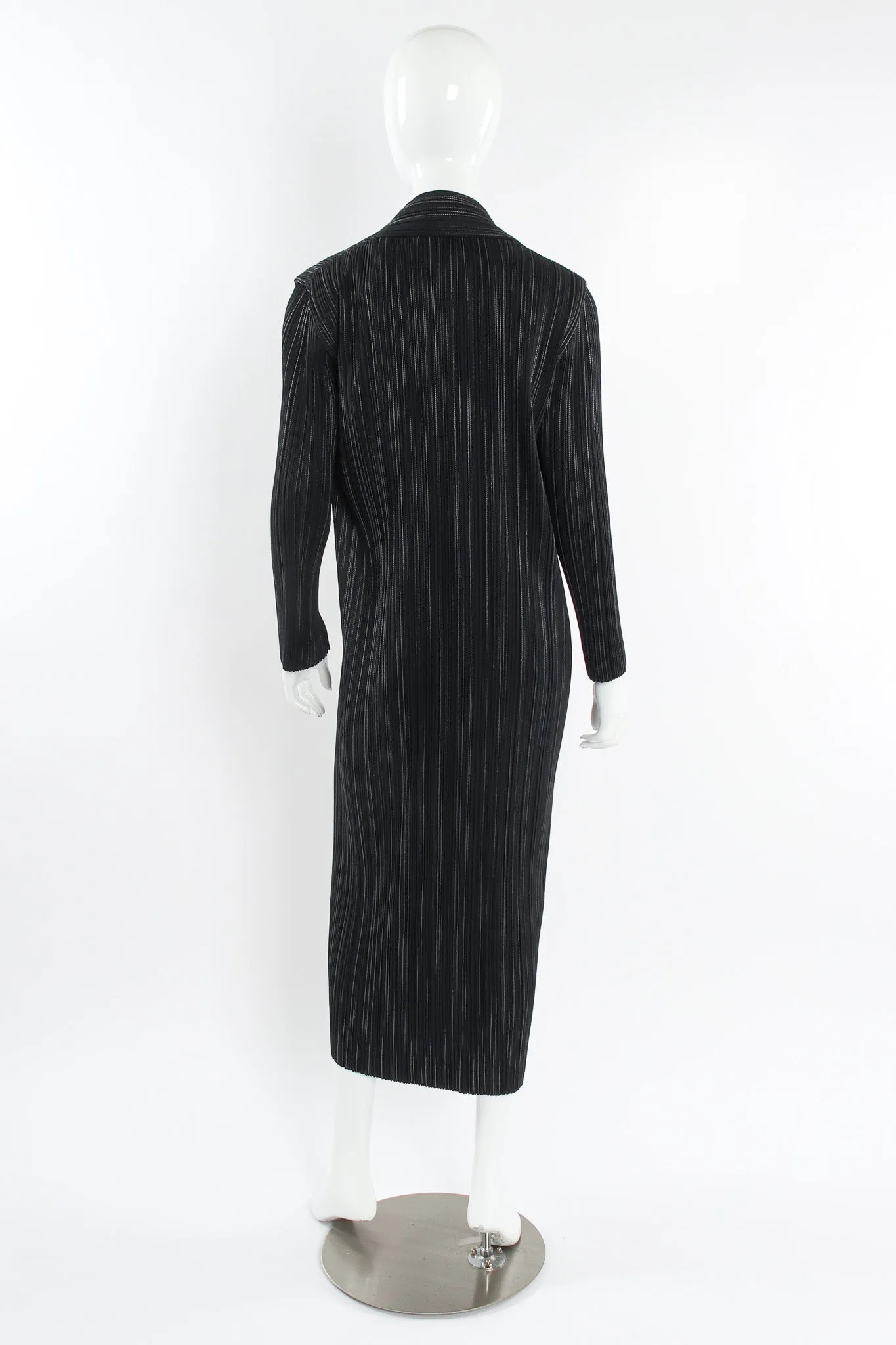 Plissé Pleat Pinstripe Duster