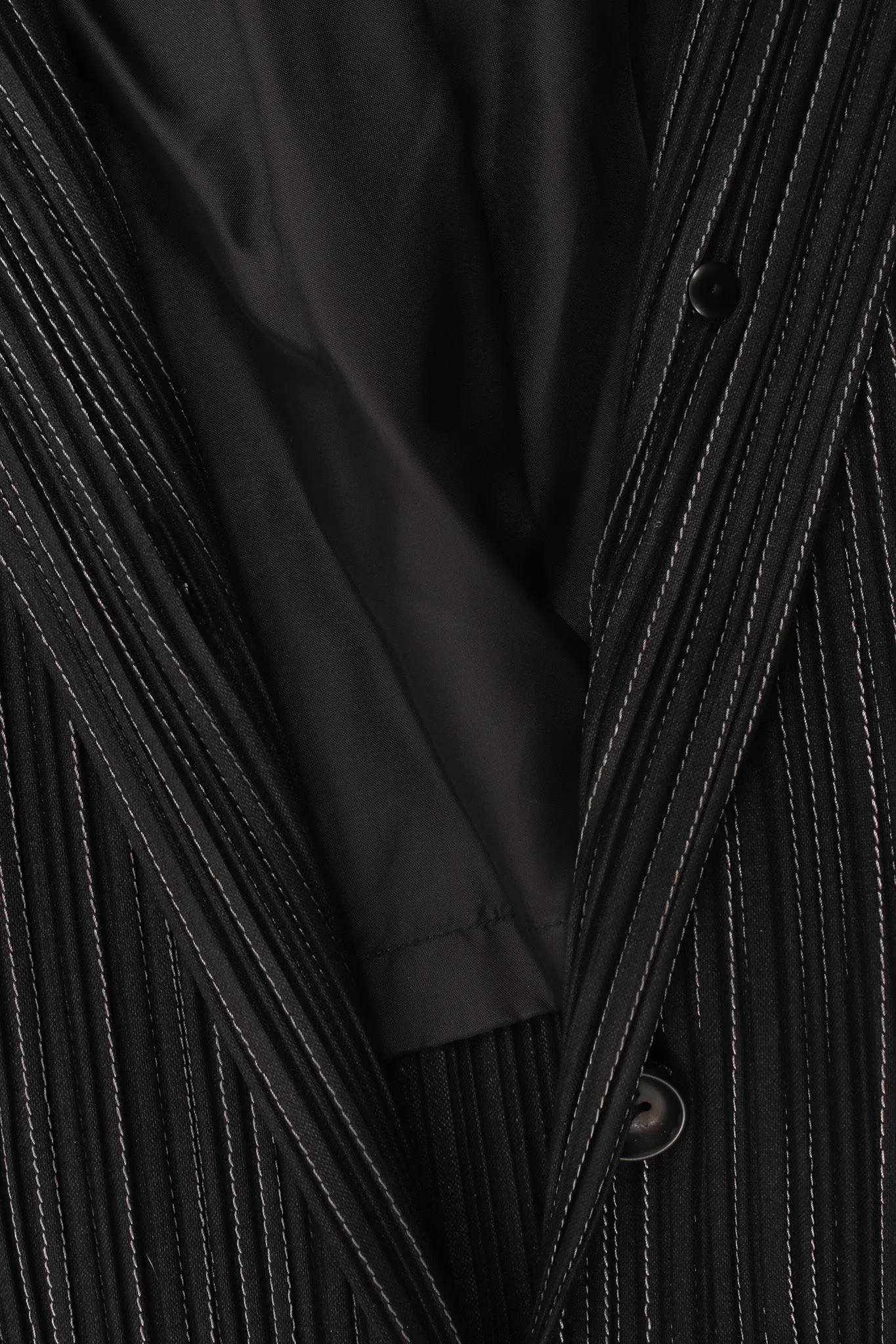 Plissé Pleat Pinstripe Duster