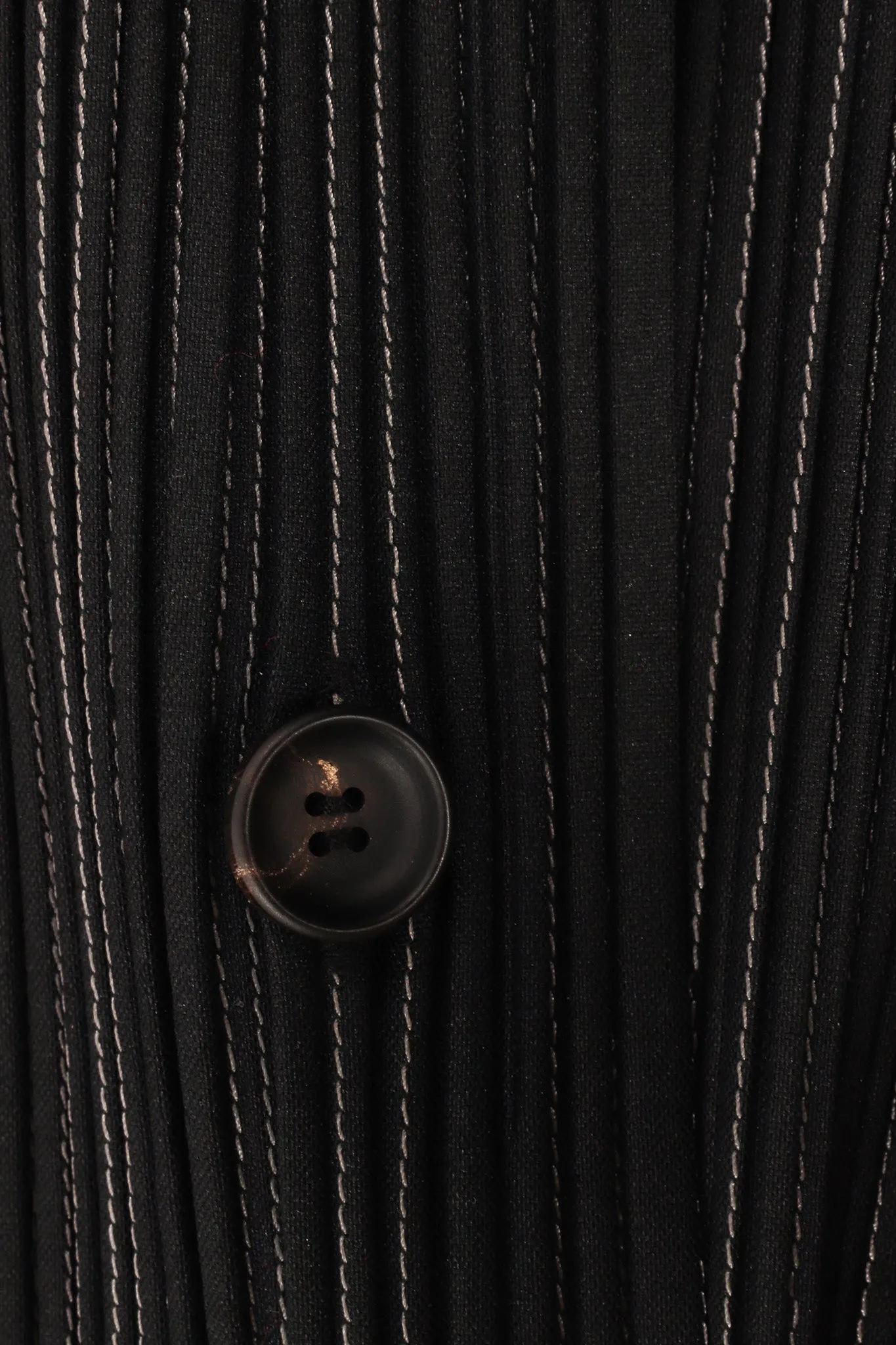 Plissé Pleat Pinstripe Duster