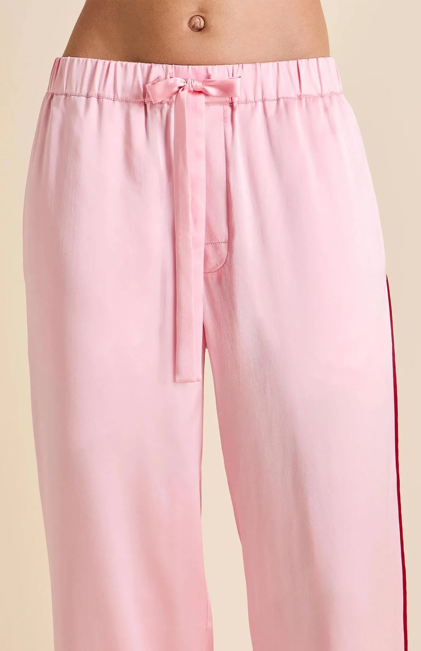 Plush Pink | Pink Satin Loungewear Set