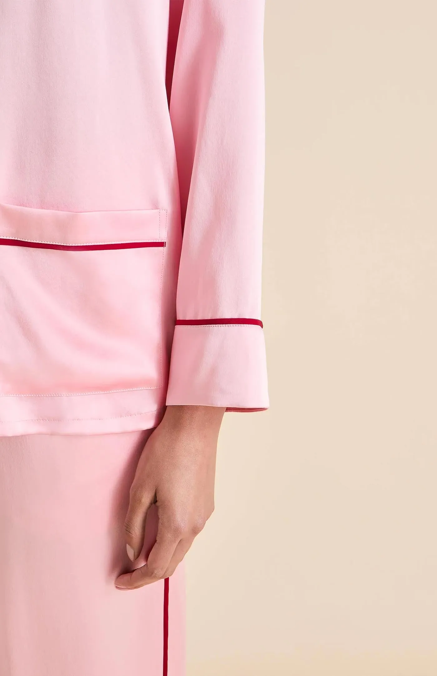 Plush Pink | Pink Satin Loungewear Set