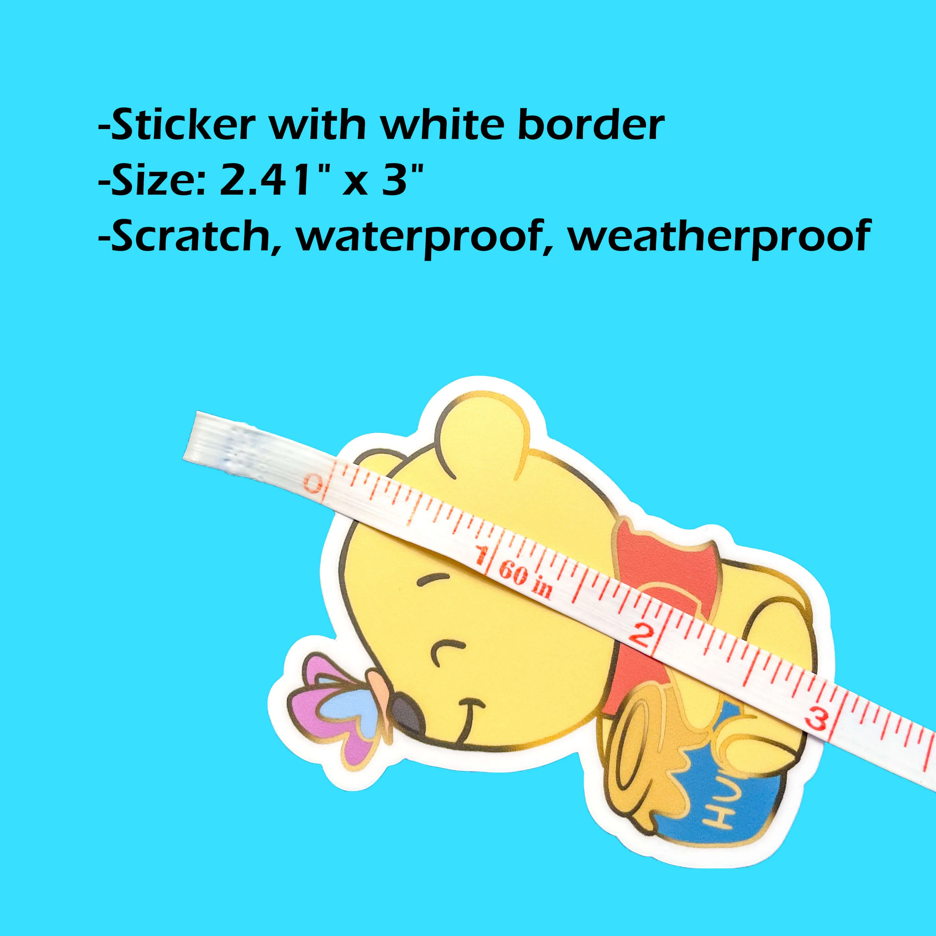 Pooh Bear Vinyl Sticker