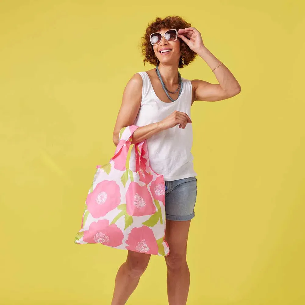 Poppies Pink blu Bag
