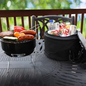 Portable BBQ Grill With Cooler Bag