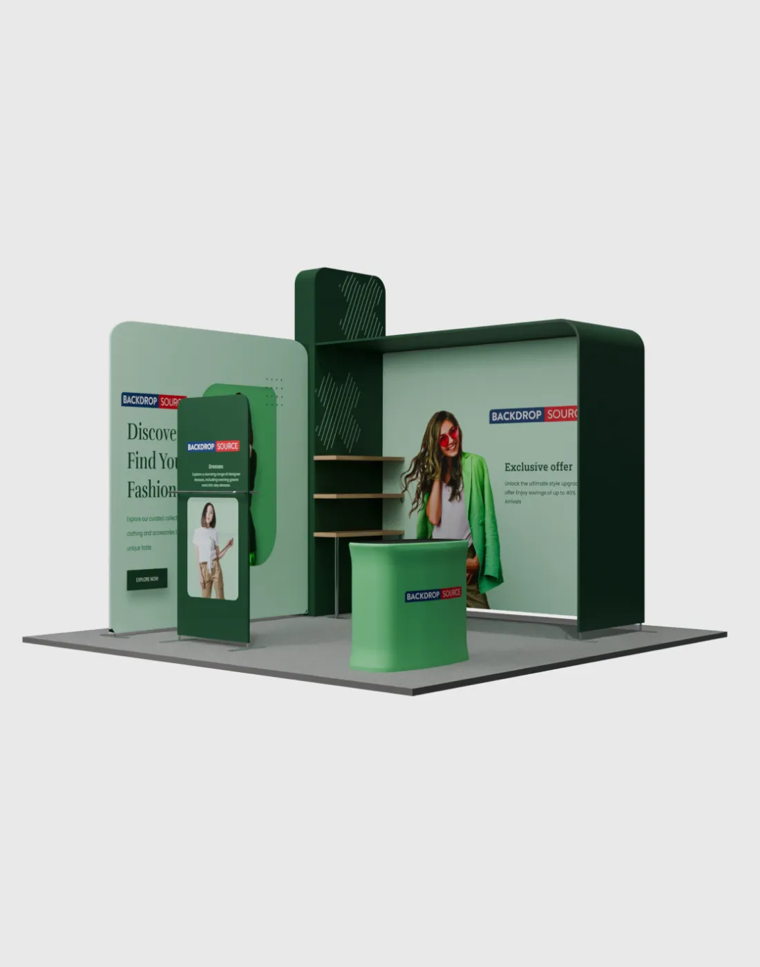 Portable Exhibit Display 3m - Model 18